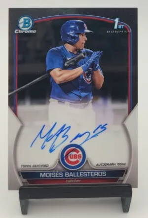 2023 Bowman Chrome Moises Ballesteros 1st Auto CPA-MBS Cubs Prospect front